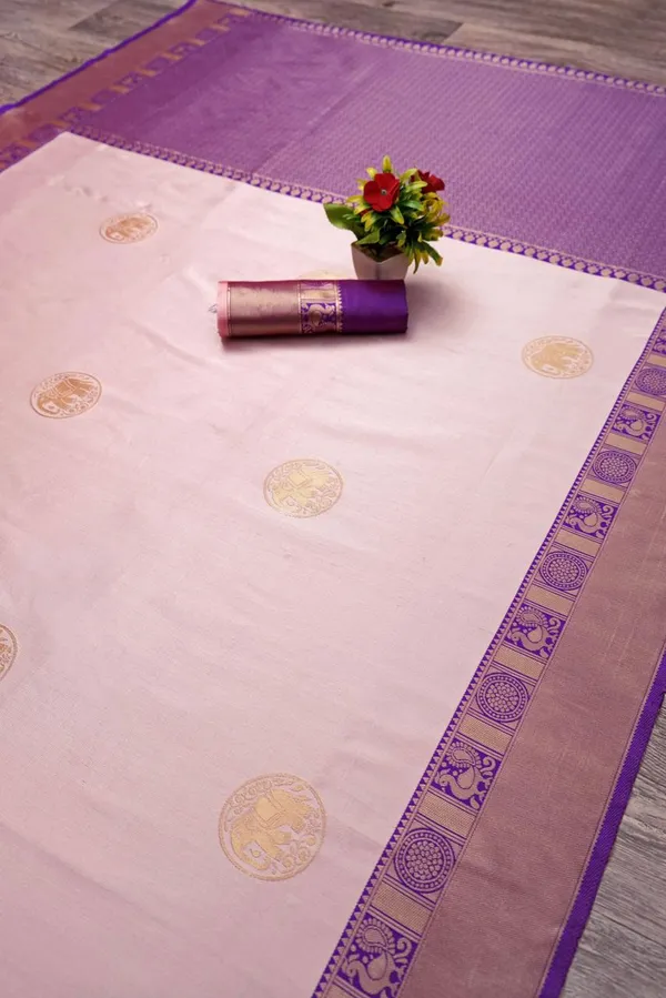 Lovendore_Pure_Kanjivaram_Silk_Saree_With_Brocade_Blouse_For_Women