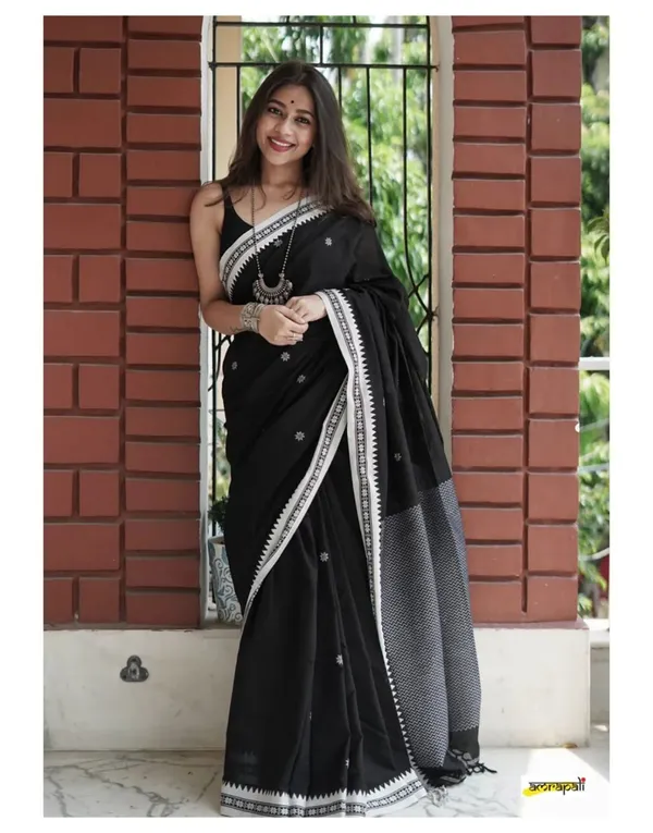 Black_Chanderi_Kanjivaram_Saree_For_Women
