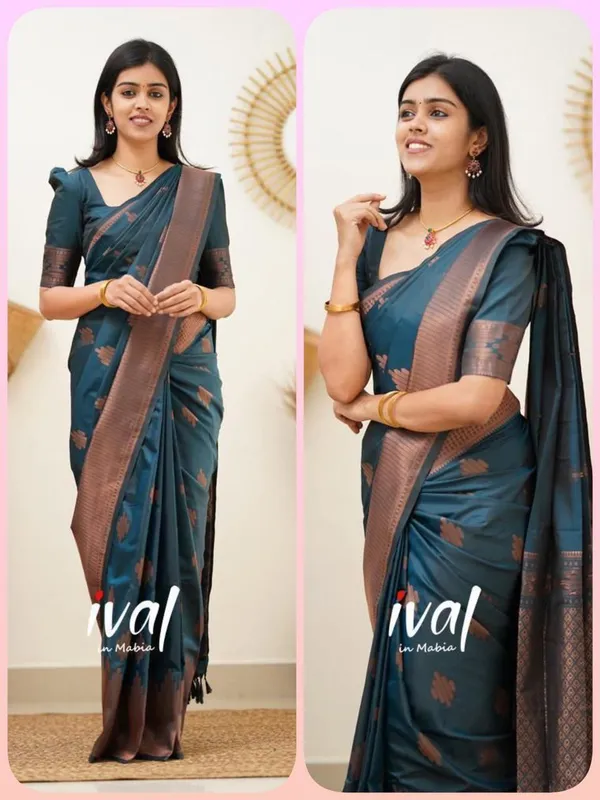 Multicolor_Dark_Woven_Kanjivaram_Jacquard_Saree_For_Women