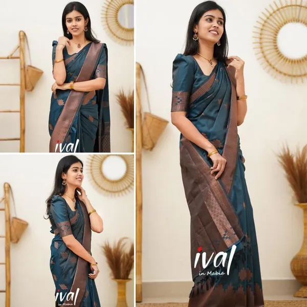 Multicolor_Dark_Woven_Kanjivaram_Jacquard_Saree_For_Women