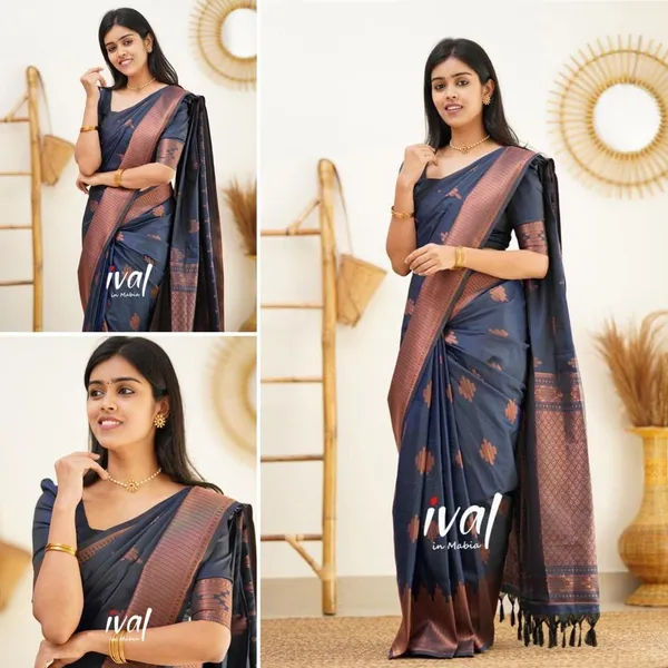 Multicolor_Dark_Woven_Kanjivaram_Jacquard_Saree_For_Women
