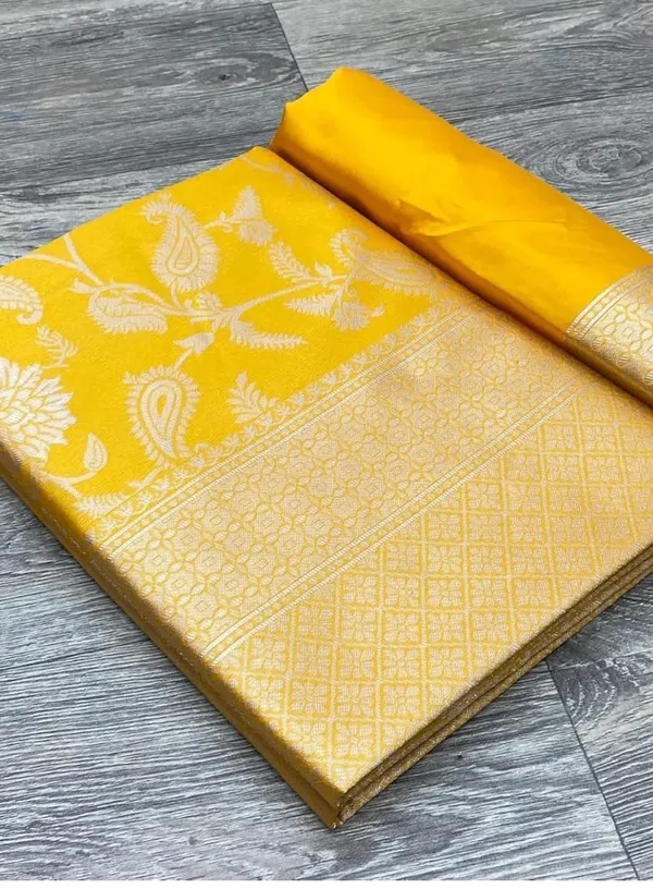 Yellow_Kanjivaram_Jacquard_Saree_For_Women