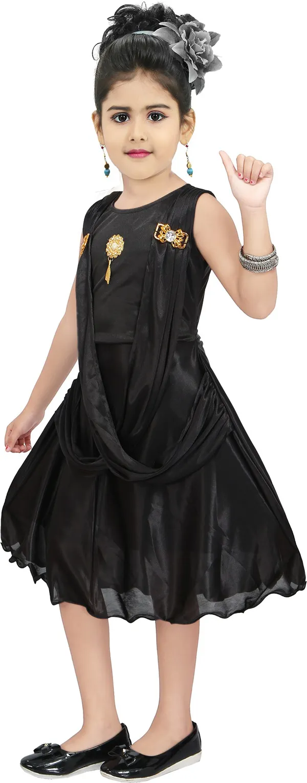 Black_Sleeveless_Girls_Midi/Knee_Length_Casual_Dress_(Black,_Sleeveless)