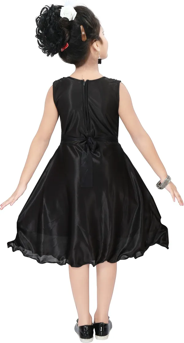 Black_Sleeveless_Girls_Midi/Knee_Length_Casual_Dress_(Black,_Sleeveless)