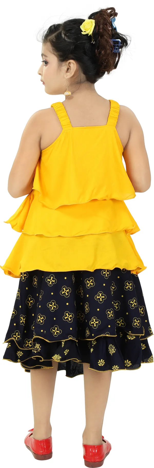 Yellow__Girls_Party_Wear_Festive_Skirt_Top_(Yellow)