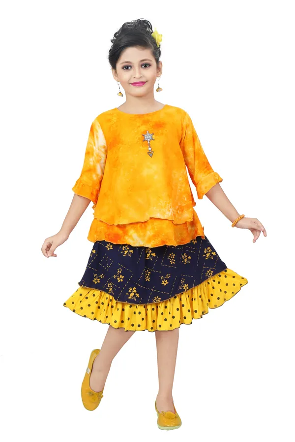 Yellow__Girls_Party_Wear_Festive_Skirt_Top_(Yellow)