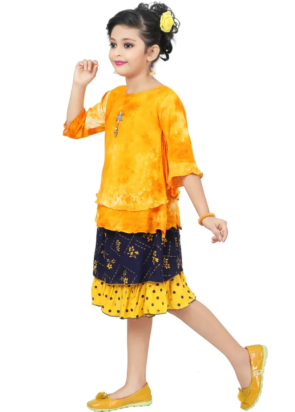 Yellow__Girls_Party_Wear_Festive_Skirt_Top_(Yellow)