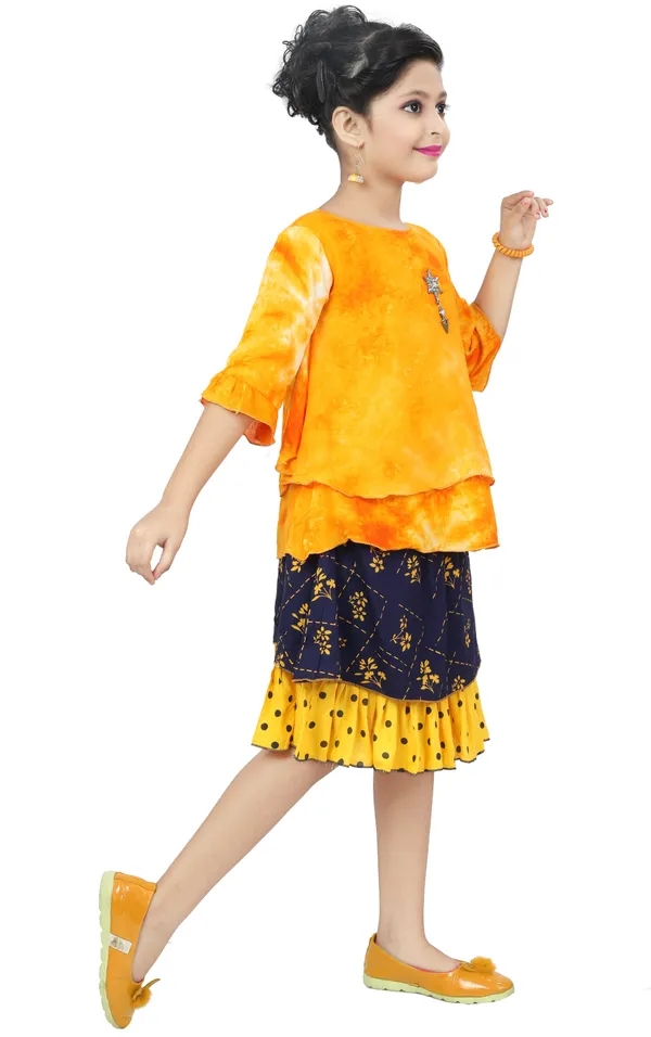 Yellow__Girls_Party_Wear_Festive_Skirt_Top_(Yellow)
