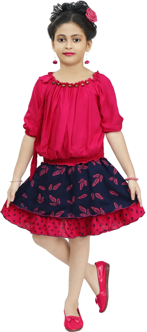 Pink__Girls_Casual_Top_Skirt_(Pink)