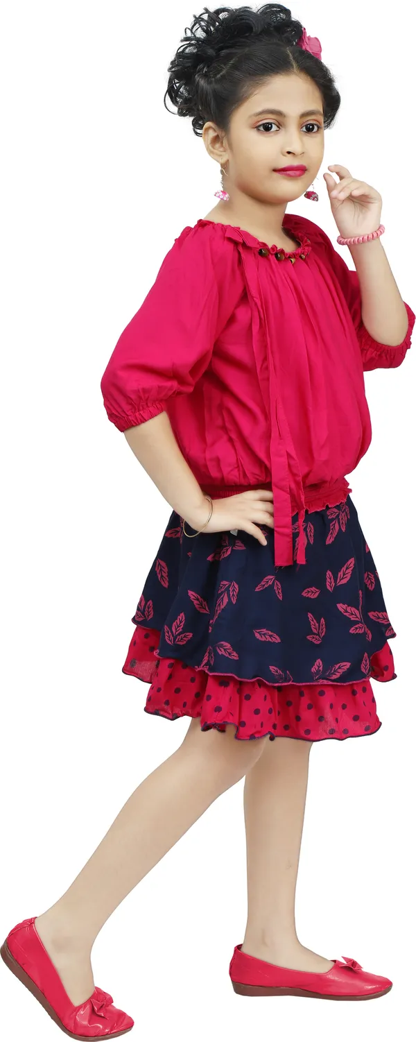 Pink__Girls_Casual_Top_Skirt_(Pink)
