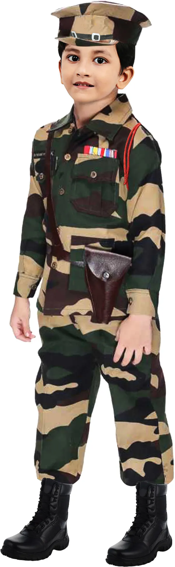 Multicolor__Army_Kids_Costume_Wear