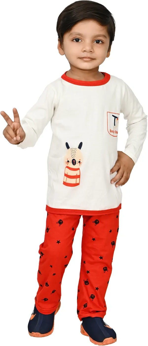 Red__Boys_Casual_T-shirt_Trouser_(Red)