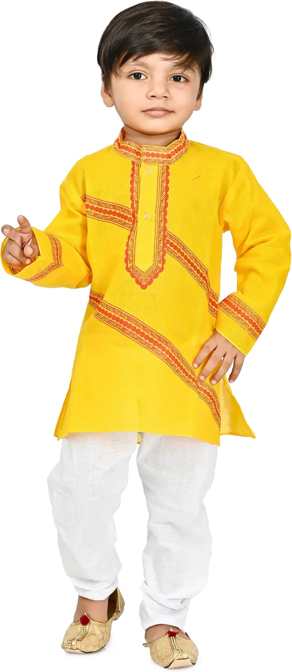 Yellow_Full_Sleeve_Boys_Festive_&_Party_Kurta_and_Churidar_Set_(Yellow_Pack_of_1)