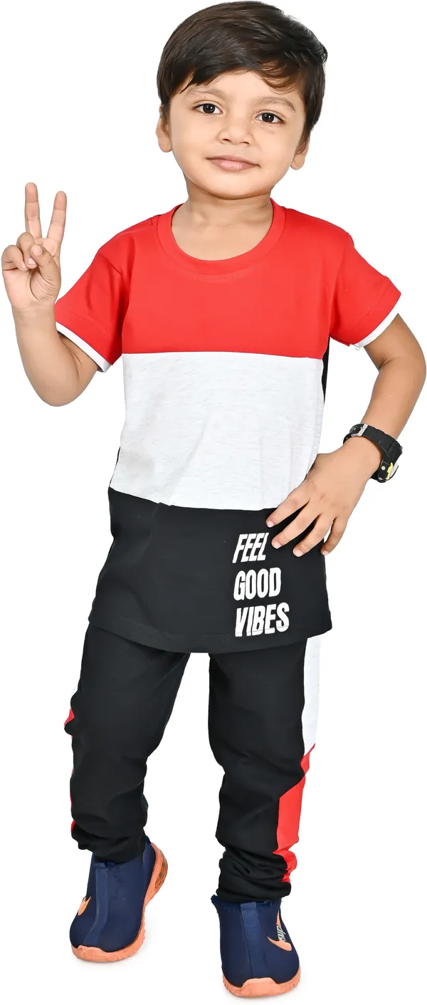 Red__Boys_Casual_T-shirt_Trouser_(Red)