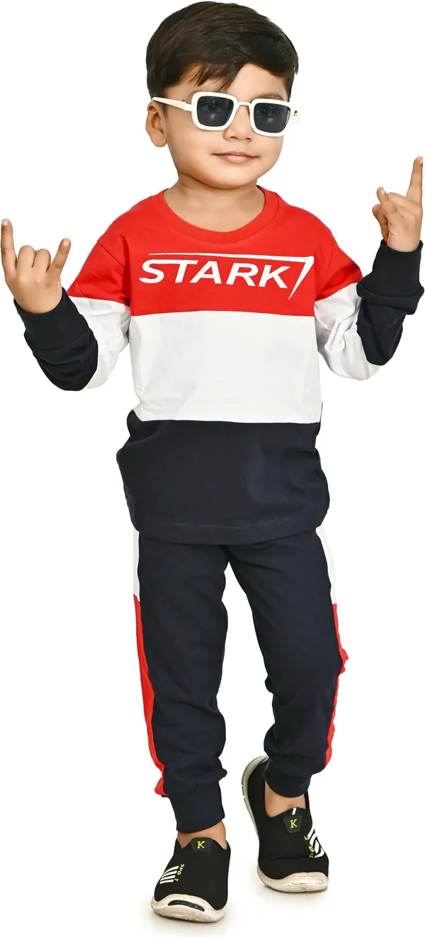 Red__Boys_Casual_T-shirt_Trouser_(Red)