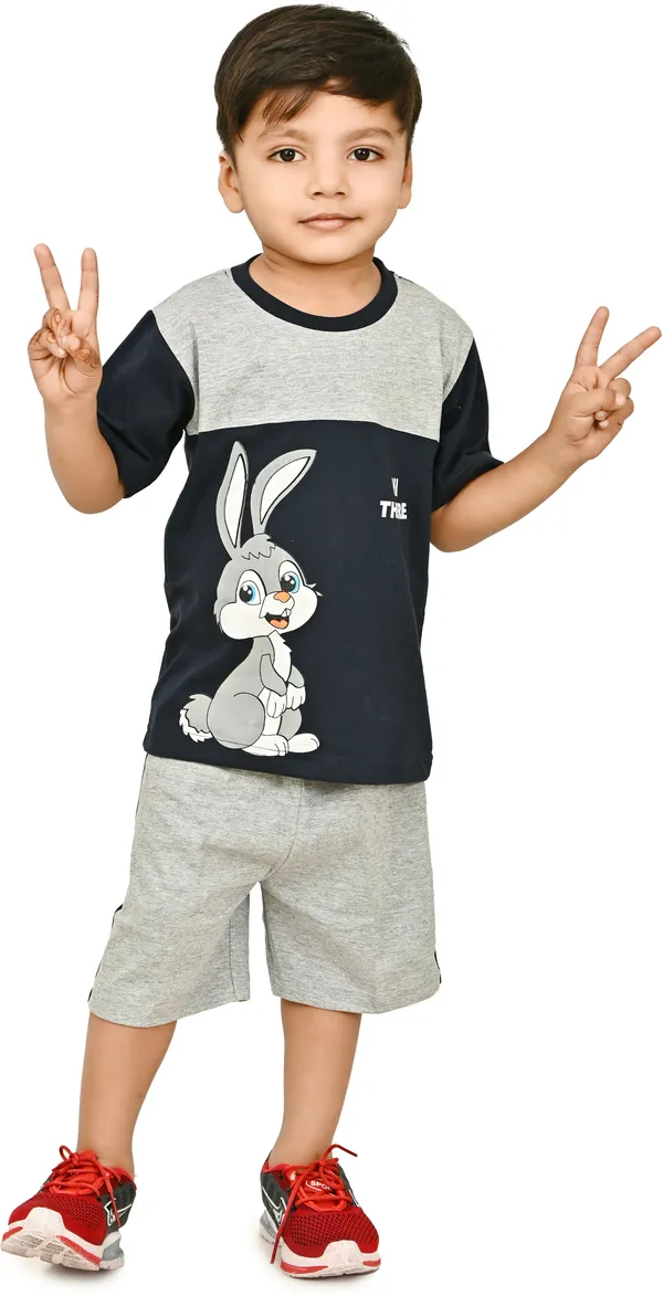 Grey__Boys_Casual_T-shirt_Shorts_(Grey)
