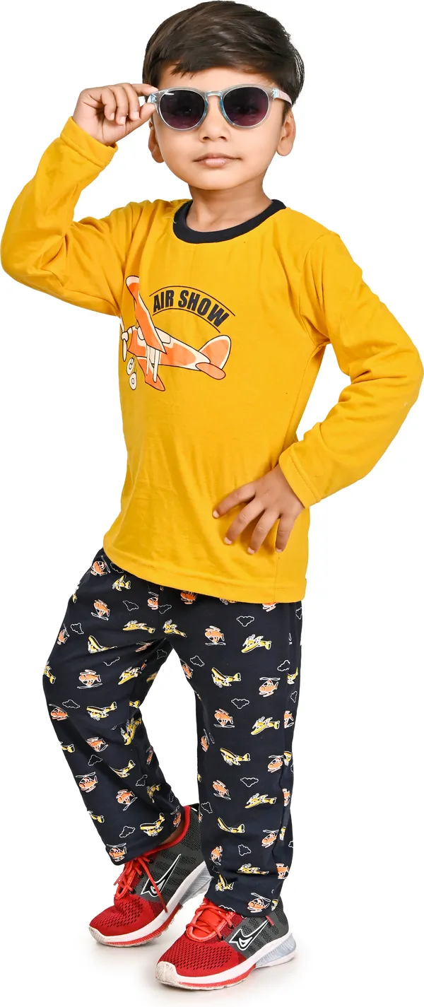 Yellow__Boys_Casual_T-shirt_Trouser_(Yellow)