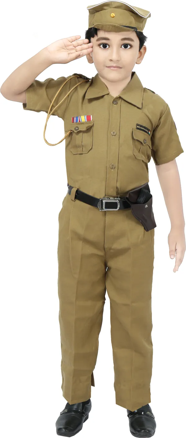 Beige__Police_Kids_Costume_Wear