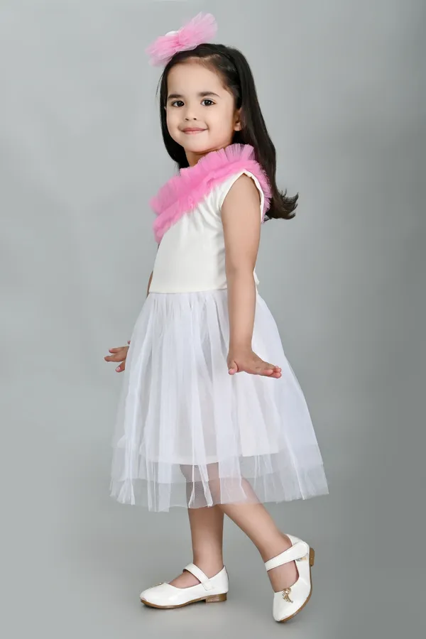 Pink_Fashion_Sleeve_Girls_Midi/Knee_Length_Party_Dress_(Pink,_Fashion_Sleeve)