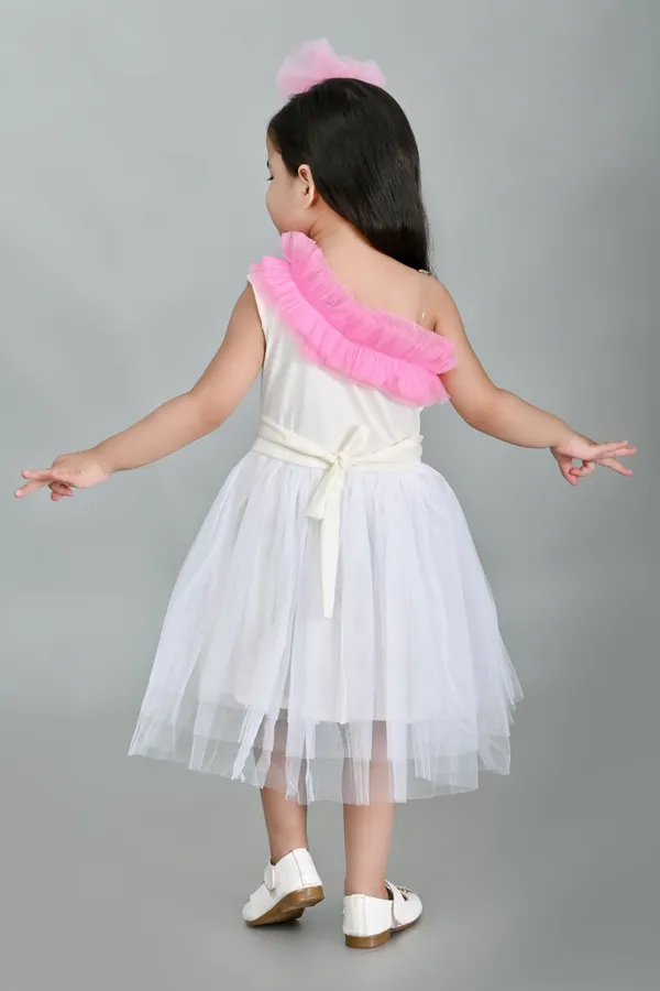 Pink_Fashion_Sleeve_Girls_Midi/Knee_Length_Party_Dress_(Pink,_Fashion_Sleeve)