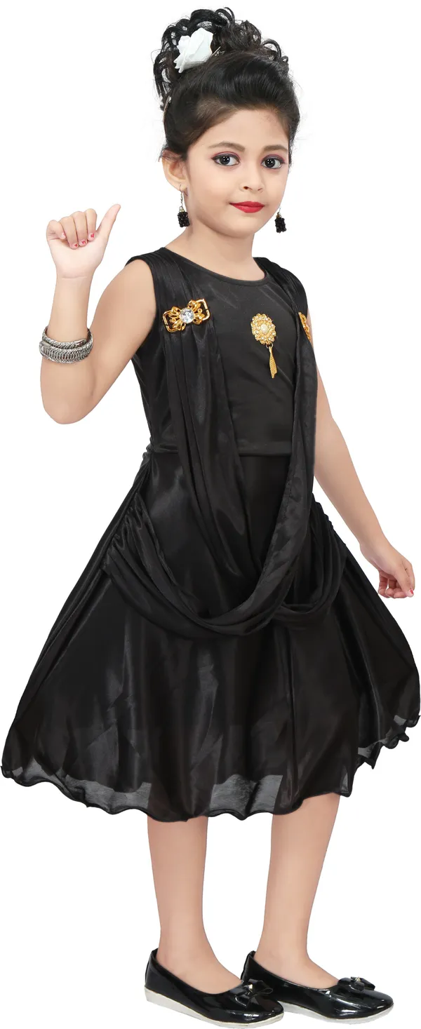 Black_Sleeveless_Girls_Midi/Knee_Length_Casual_Dress_(Black,_Sleeveless)