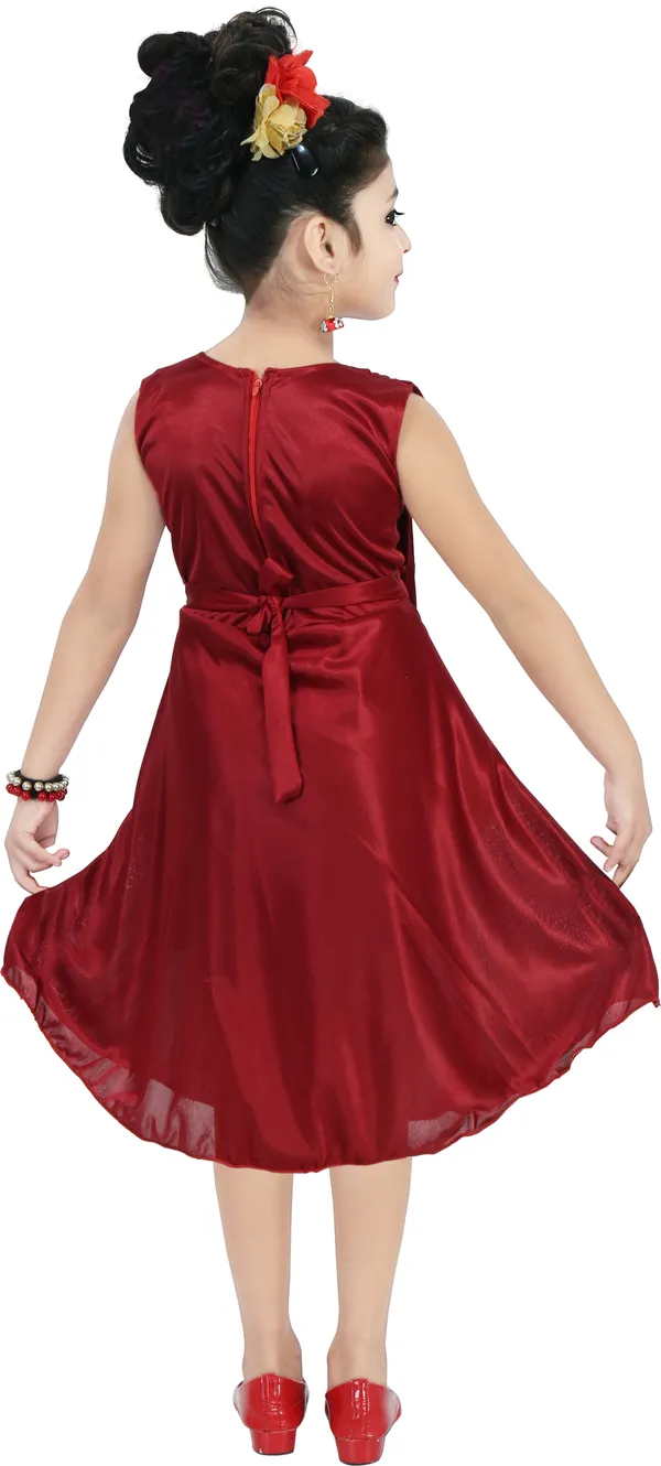 Red_Sleeveless_Girls_Midi/Knee_Length_Casual_Dress_(Red,_Sleeveless)
