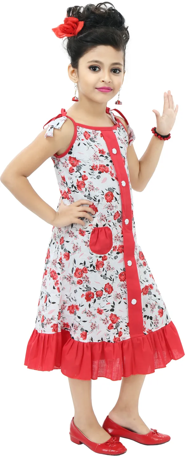 Multicolor_Sleeveless_Girls_Below_Knee_Casual_Dress_(Multicolor,_Sleeveless)