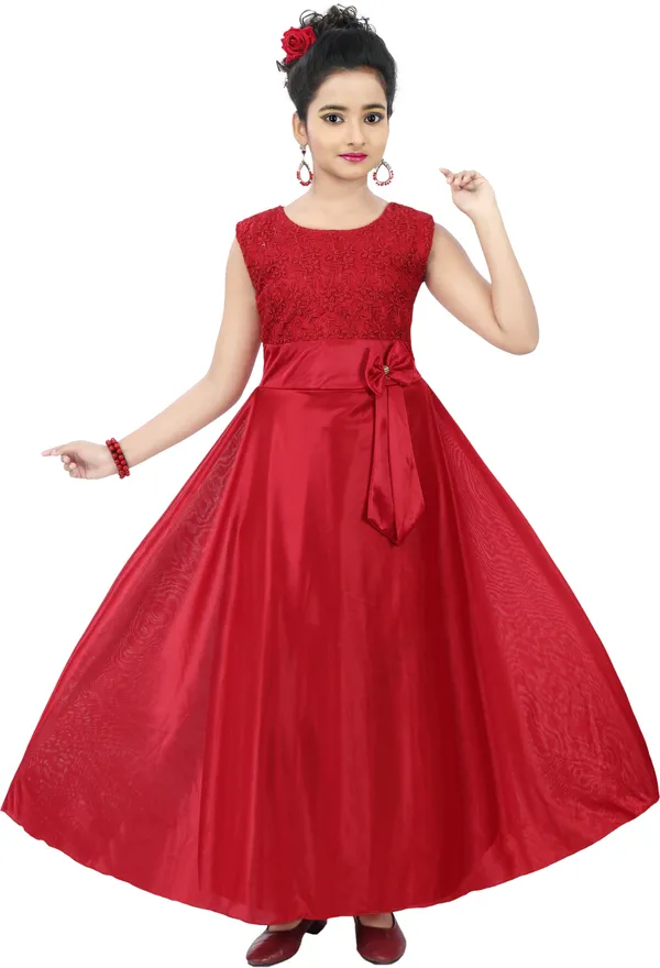 Maroon_Sleeveless_Girls_Maxi/Full_Length_Party_Dress_(Maroon,_Sleeveless)