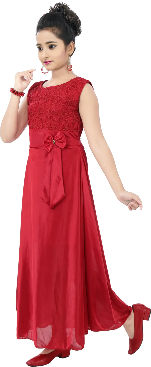Maroon_Sleeveless_Girls_Maxi/Full_Length_Party_Dress_(Maroon,_Sleeveless)