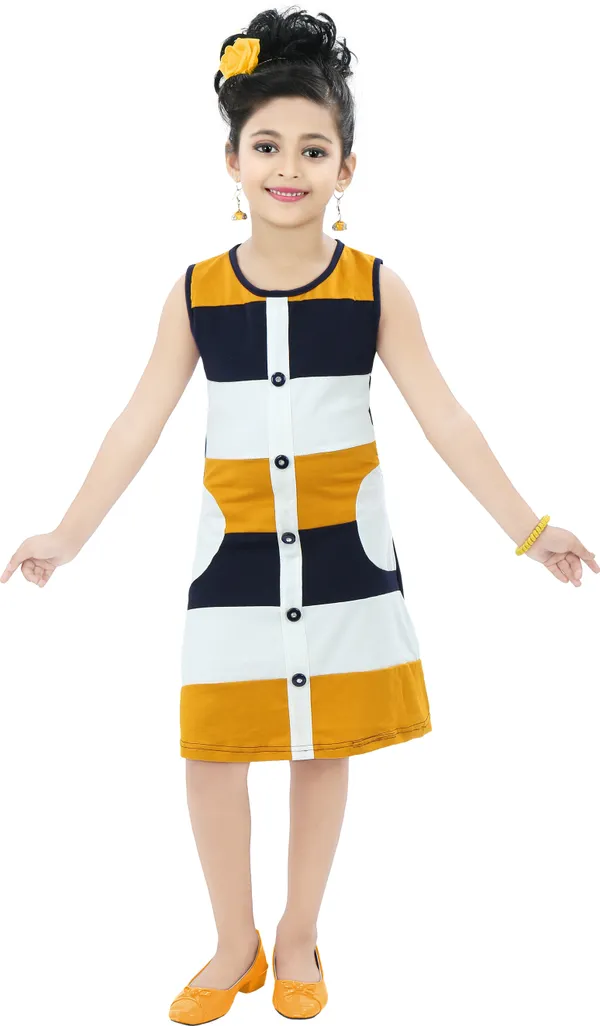 Multicolor_Sleeveless_Girls_Below_Knee_Casual_Dress_(Multicolor,_Sleeveless)