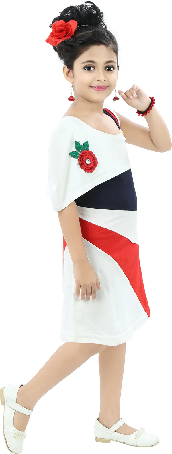 Multicolor_Sleeveless_Girls_Below_Knee_Casual_Dress_(Multicolor,_Sleeveless)