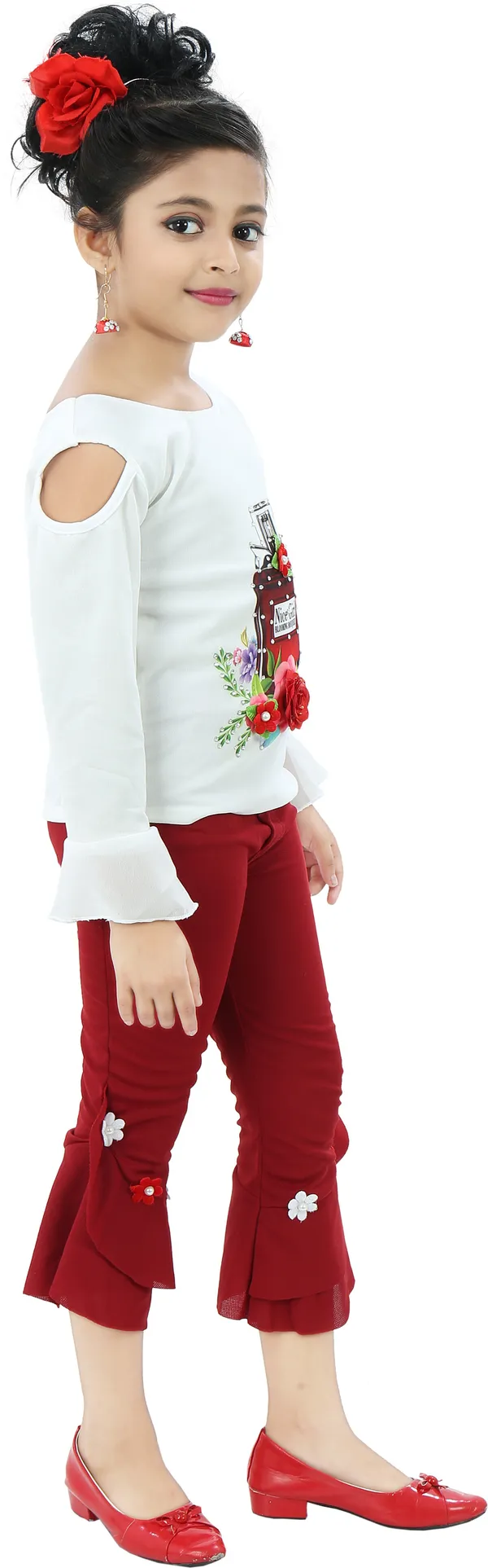 Maroon__Girls_Casual_Capri_T-shirt_(Maroon)
