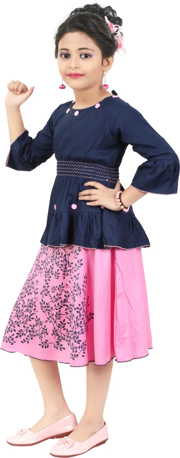 Pink__Girls_Party_Wear_Festive_Skirt_Top_(Pink)