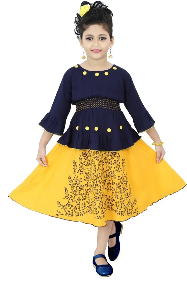 Yellow__Girls_Party_Wear_Festive_Skirt_Top_(Yellow)