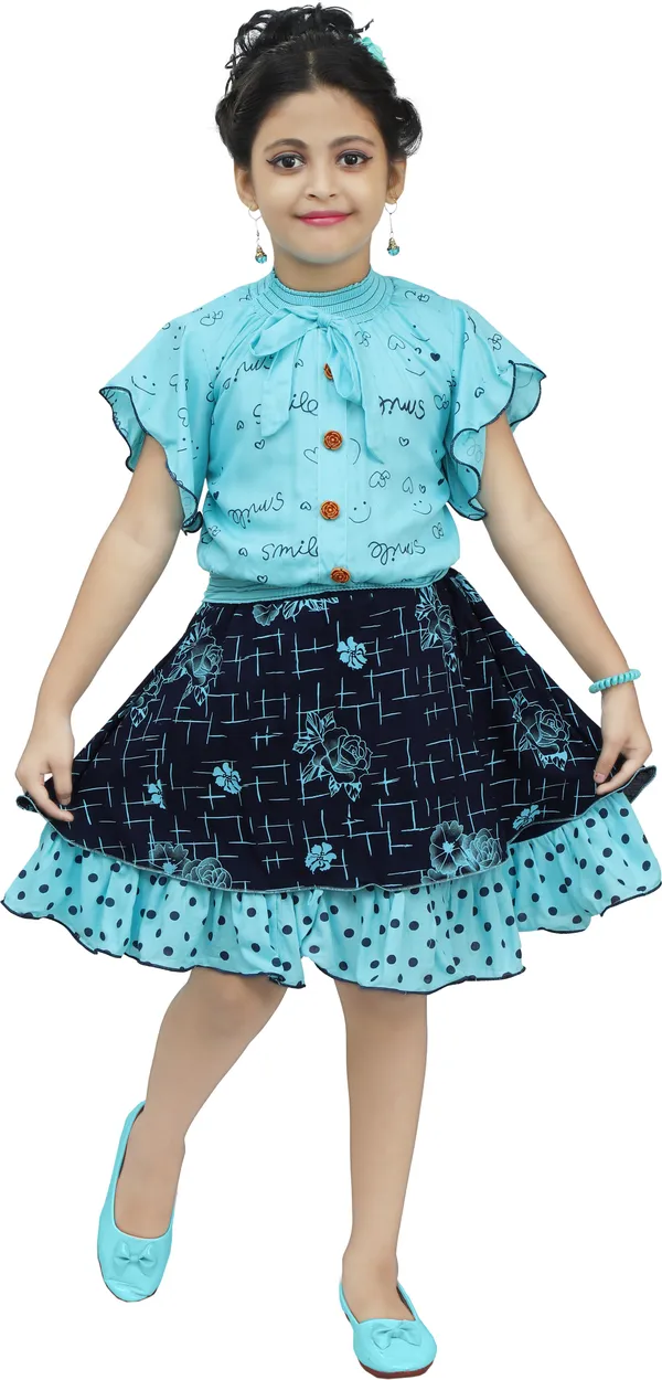 Blue__Girls_Party_Wear_Festive_Skirt_Top_(Blue)