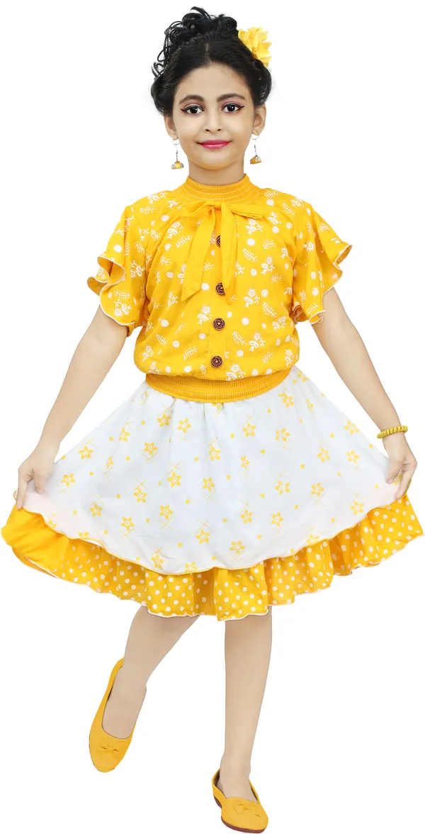 Yellow__Girls_Party_Wear_Festive_Skirt_Top_(Yellow)