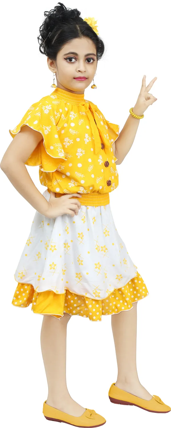 Yellow__Girls_Party_Wear_Festive_Skirt_Top_(Yellow)