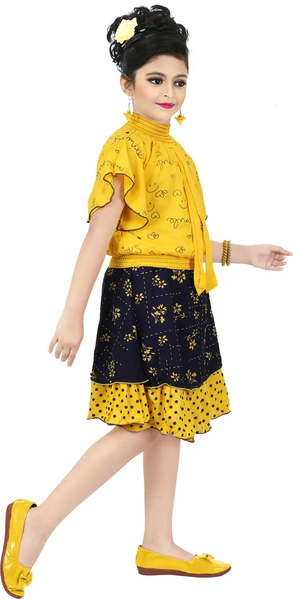 Yellow__Girls_Party_Wear_Festive_Top_Skirt_(Yellow)