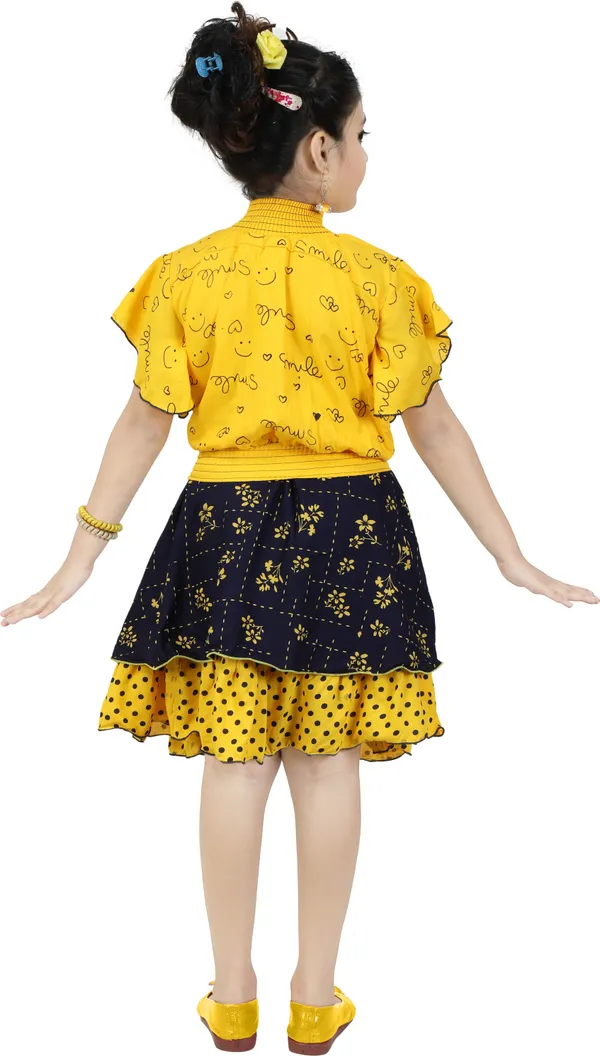 Yellow__Girls_Party_Wear_Festive_Top_Skirt_(Yellow)
