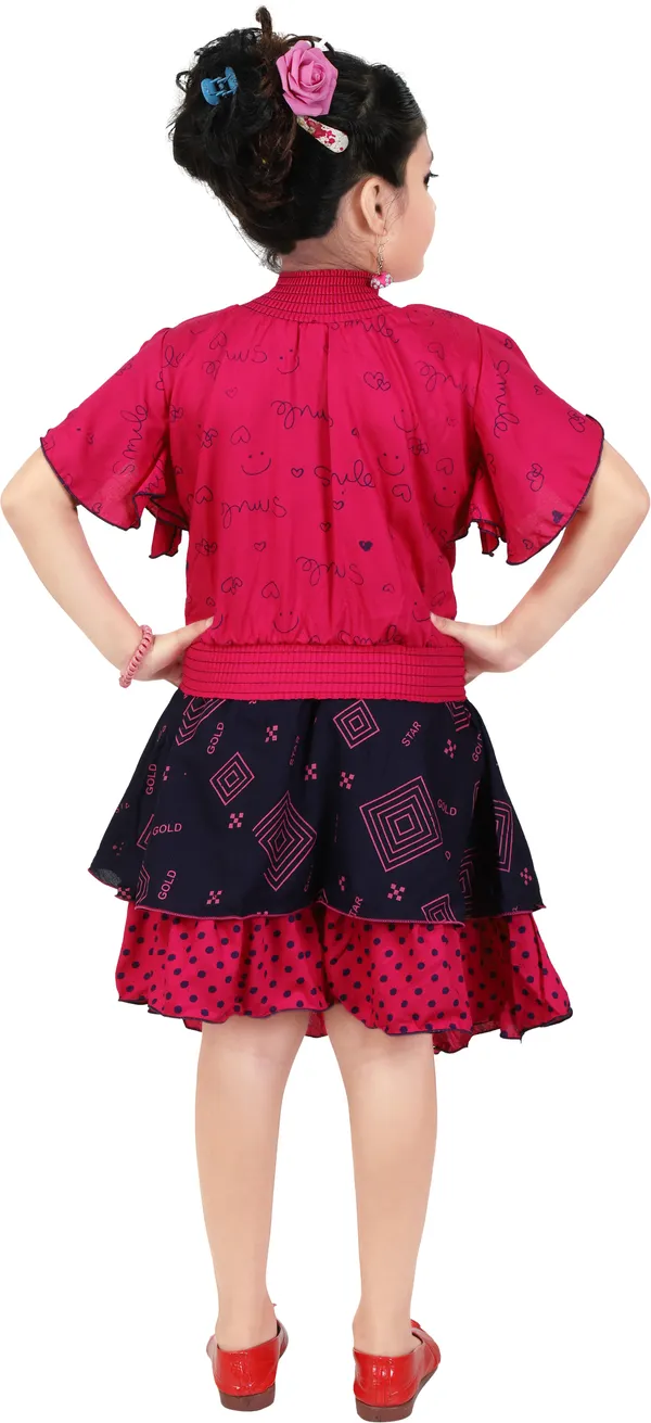 Pink__Girls_Party_Wear_Festive_Top_Skirt_(Pink)