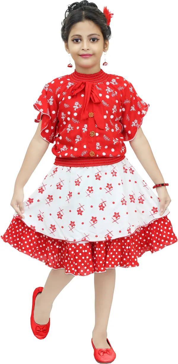 Red__Girls_Party_Wear_Festive_Skirt_Top_(Red)