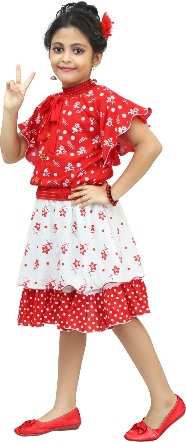 Red__Girls_Party_Wear_Festive_Skirt_Top_(Red)