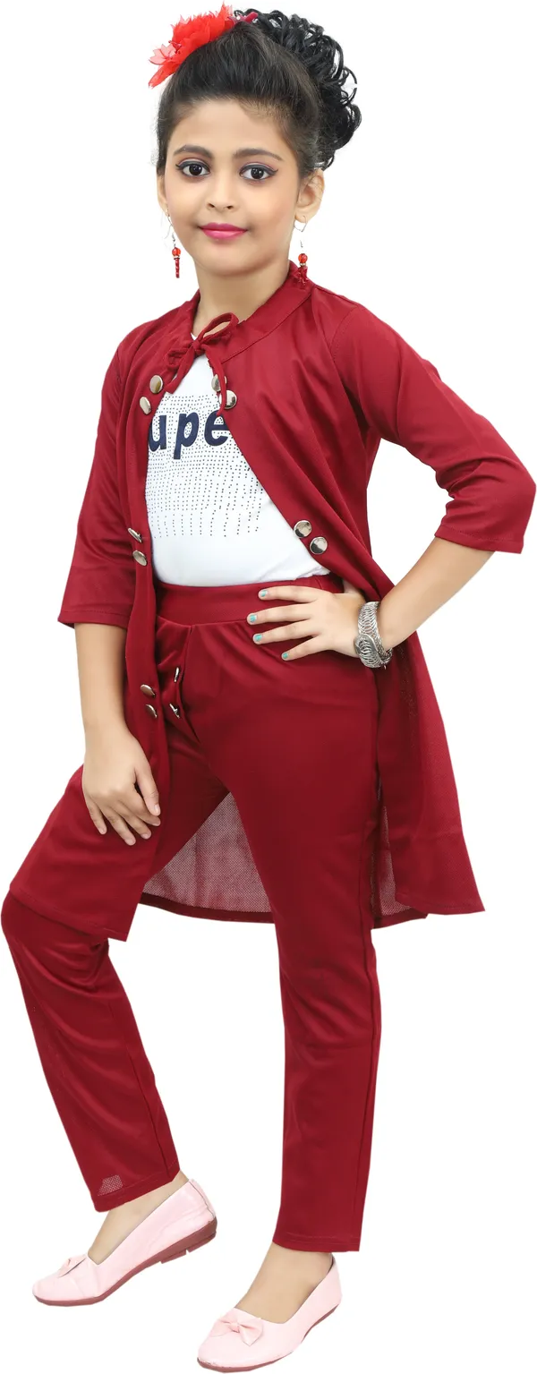 Maroon__Girls_Party_Wear_Festive_T-shirt_Trouser,_Jacket_(Maroon)