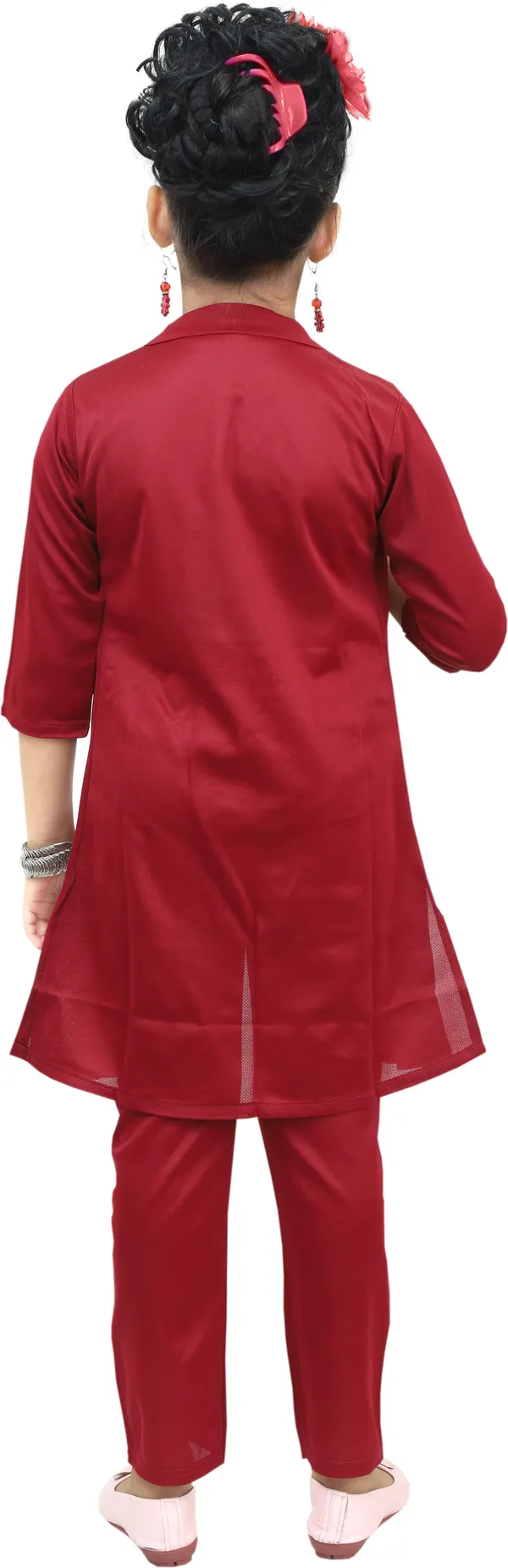 Maroon__Girls_Party_Wear_Festive_T-shirt_Trouser,_Jacket_(Maroon)