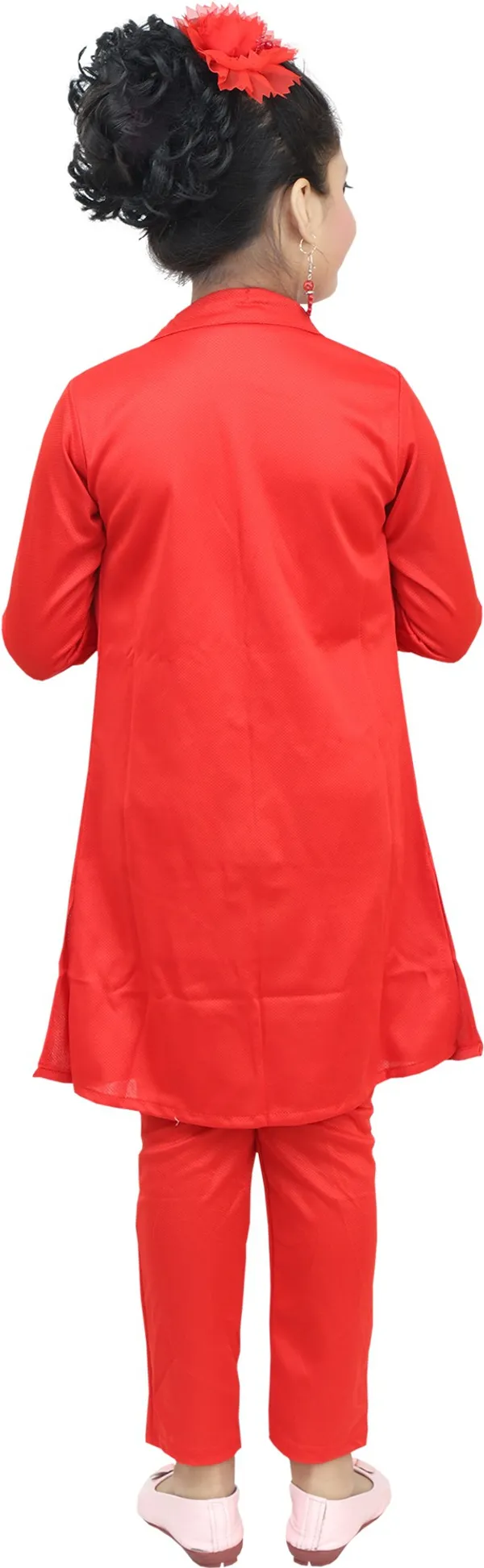 Red__Girls_Party_Wear_Festive_T-shirt_Trouser,_Jacket_(Red)