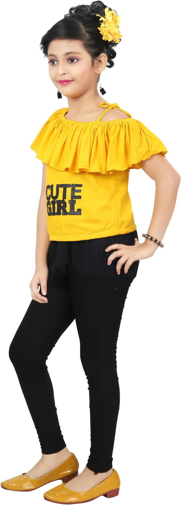 Yellow__Girls_Party_Wear_Festive_Top_Trouser_(Yellow)