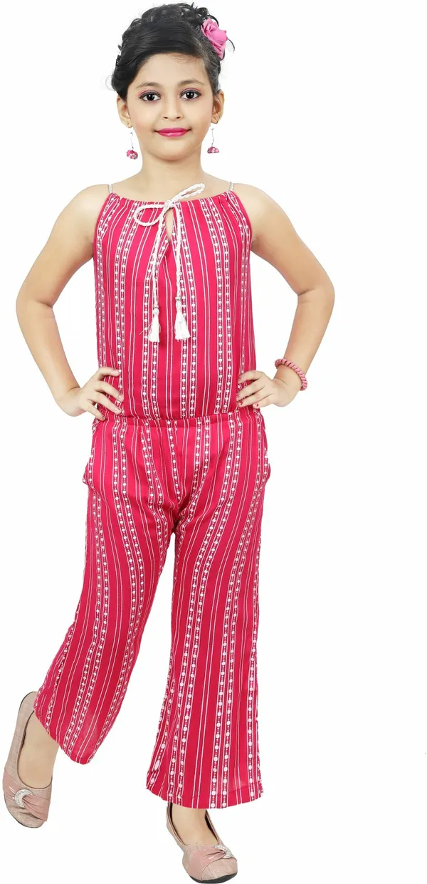 Pink__Geometric_Print_Girls_Jumpsuit