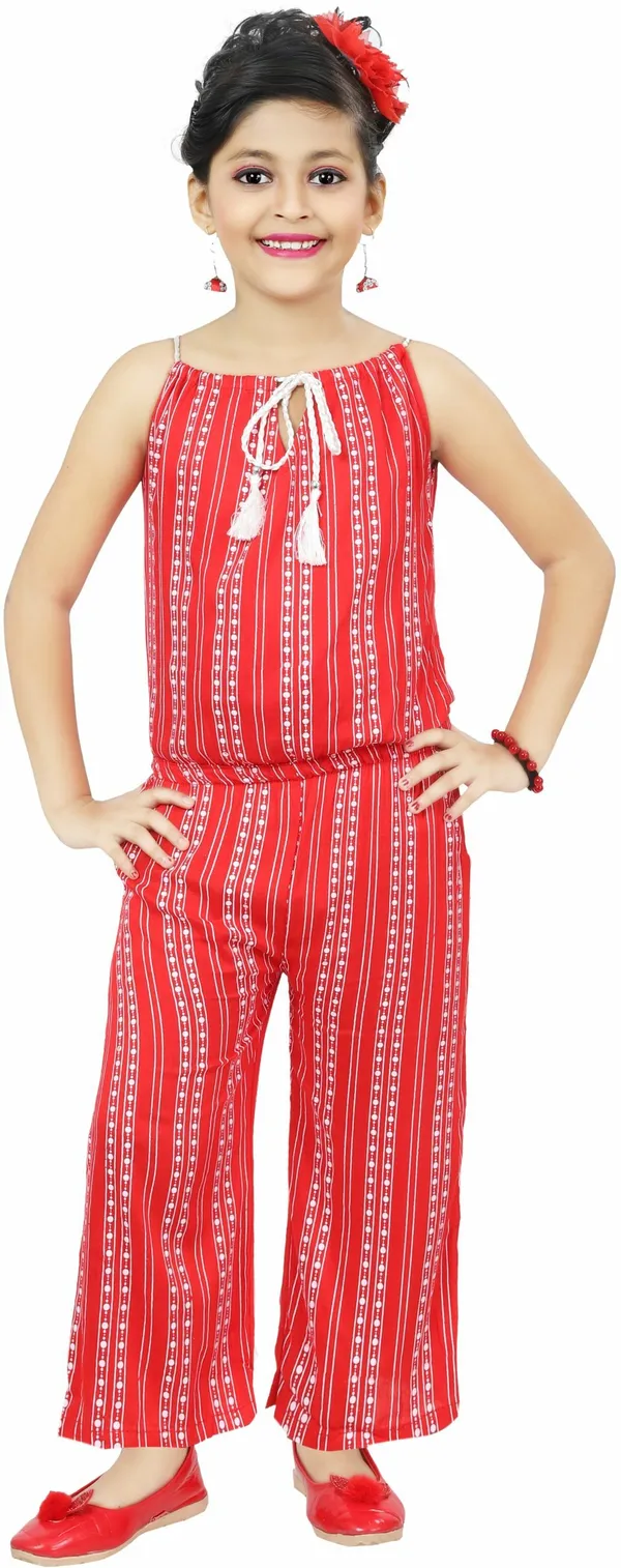 Red__Geometric_Print_Girls_Jumpsuit