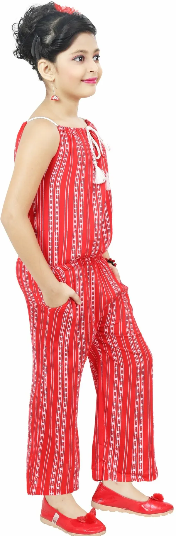 Red__Geometric_Print_Girls_Jumpsuit