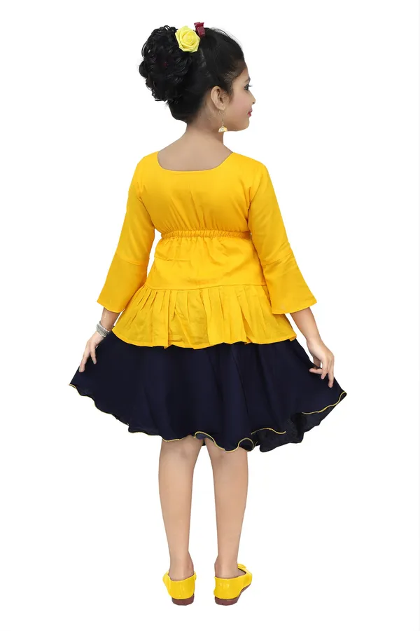 Yellow__Girls_Casual_Top_Skirt_(Yellow)